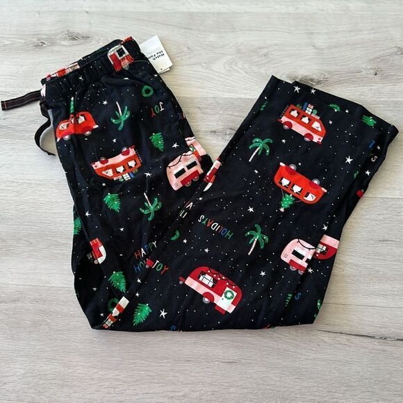 Old Navy Flannel Pajama Pants Happy Holidays Camper S NWT - Picture 7 of 7